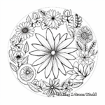 Floral Peace Sign Coloring Pages for Nature Lovers 4