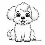 Fluffy and Cute Maltipoo Coloring Pages 1