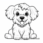 Fluffy and Cute Maltipoo Coloring Pages 3