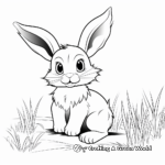 Fluffy Bunny in the Meadow's Coloring Pages 4