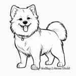 Fluffy Japanese Spitz Dog Coloring Pages 1