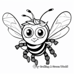 Flying Bumblebee Coloring Sheets 2