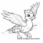 Flying Duck Coloring Pages 1