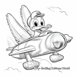 Flying Duck Coloring Pages 2