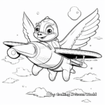 Flying Duck Coloring Pages 4