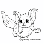 Flying Squirrel in Mid-Flight Coloring Pages 1