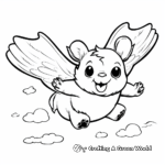 Flying Squirrel in Mid-Flight Coloring Pages 4