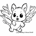 Flying Squirrel in Tree Coloring Pages 2