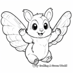 Flying Squirrel with Acorn Coloring Pages 3