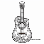 Folk Guitar Mandala Coloring Pages for Adults 2