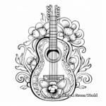 Folk Guitar Mandala Coloring Pages for Adults 3