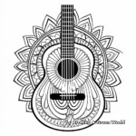 Folk Guitar Mandala Coloring Pages for Adults 4
