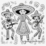 Folklore Dancing Coloring Pages for Cinco De Mayo 4