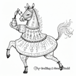 Folkloric Folk Dancing Unicorn Coloring Pages 1