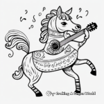 Folkloric Folk Dancing Unicorn Coloring Pages 3