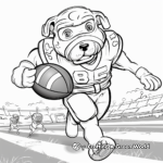 Football Georgia Bulldog: Sports Inspired Coloring Pages 1