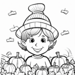 Football-theme Thanksgiving Sign Coloring Pages 1