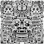 For Adults: Detailed Mexican Pattern Coloring Pages 2
