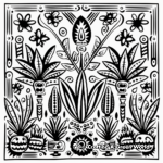For Adults: Detailed Mexican Pattern Coloring Pages 3