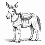 For Kids: Cute Burro Mexican Coloring Sheets 2