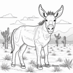For Kids: Cute Burro Mexican Coloring Sheets 3