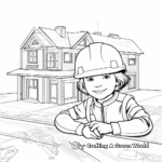 For Little Architects: Blueprint and Set Square Coloring Pages 4