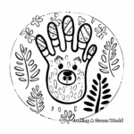 Forest Animal Paw Print Coloring pages 1