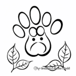 Forest Animal Paw Print Coloring pages 2