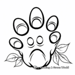 Forest Animal Paw Print Coloring pages 4