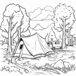 Forest Camping Scene Coloring Pages 4