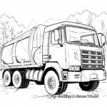 Forest Recycling: Off-Road Recycling Truck Coloring Pages 1
