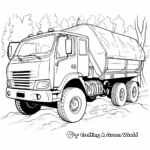 Forest Recycling: Off-Road Recycling Truck Coloring Pages 3