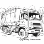 Forest Recycling: Off-Road Recycling Truck Coloring Pages 4