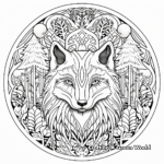 Forest Scene Wolf Mandala Coloring Pages 3