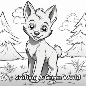 Wolf Pup Coloring Pages - Free &amp; Printable!