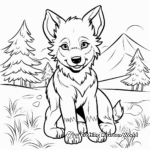 Forest Setting Wolf Pup Coloring Pages 3