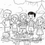 Fourth of July BBQ Party Coloring Pages 2