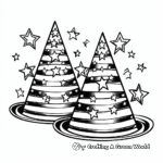 Fourth of July Festive Hats Coloring Pages 2