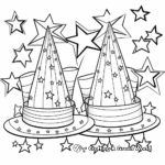 Fourth of July Festive Hats Coloring Pages 3