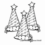 Fourth of July Festive Hats Coloring Pages 4