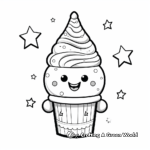 Fourth of July Ice Cream Cone Coloring Pages 2
