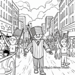 Fourth of July Parade Celebration Coloring Pages 2