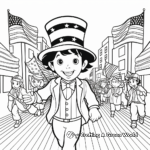 Fourth of July Parade Celebration Coloring Pages 3