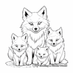 Fox Family Coloring Pages: Male, Female, and Kits 2