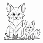 Fox Family Coloring Pages: Male, Female, and Kits 3
