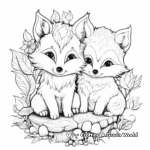 Foxes in Fairy Tale Settings Coloring Pages 4