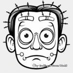 Frankenstein Face Coloring Pages for Kids 2