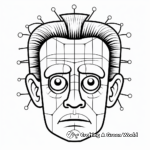 Frankenstein Face Coloring Pages for Kids 3