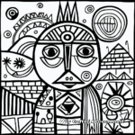 Free Spirit Bohemian Abstract Coloring Pages 1