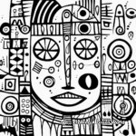 Free Spirit Bohemian Abstract Coloring Pages 2